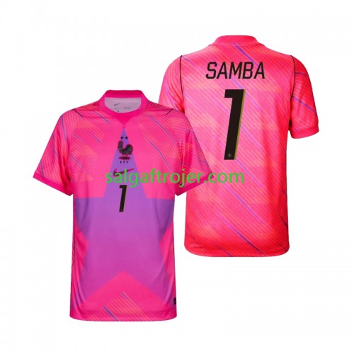 Frankrig Brice Samba 1 Fodboldtrøjer Målmand Udebanesæt World Cup 2026 Kort ærmer Frankrig Brice Samba 1 Fodboldtrøjer Målmand Udebanesæt World Cup 2026 Kort ærmer